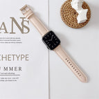 For Apple Watch 5 & 4 44mm / 3 & 2 & 1 42mm / Beige