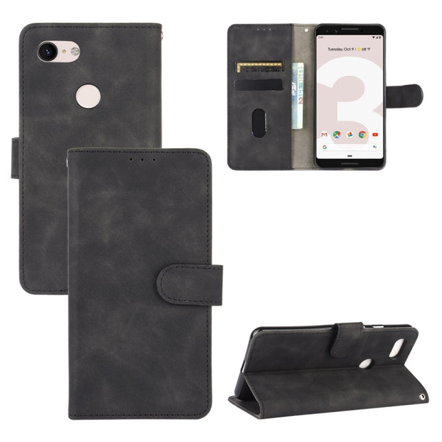 Solid Color Skin Feel Magnetic Buckle Horizontal Flip Calf Texture PU Leather Case with Holder & Card Slots & Wallet, For Google Pixel 3, For Google Pixel 3 XL, For Google Pixel 4, For Google Pixel 4 XL