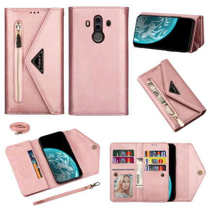 Skin Feel Zipper Horizontal Flip Leather Case with Holder & Card Slots & Photo Frame & Lanyard & Long Rope, For Huawei Mate 10 Lite, For Huawei Mate 10 Pro, For Huawei Mate 20, For Huawei P20