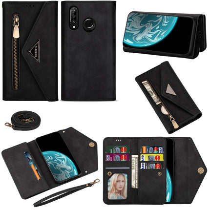 Skin Feel Zipper Horizontal Flip Leather Case with Holder & Card Slots & Photo Frame & Lanyard & Long Rope, For Huawei P20 Pro, For Huawei P30, For Huawei P30 Lite, For Huawei P40