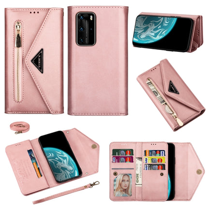 Skin Feel Zipper Horizontal Flip Leather Case with Holder & Card Slots & Photo Frame & Lanyard & Long Rope, For Huawei P40 Lite, For Huawei P40 Pro, For Huawei Y6 (2019), For Huawei P20 Lite
