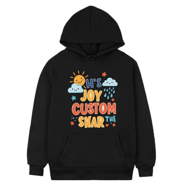 JOY CUSTOM Printed Fleece Hooded Sweatshirt Print On Your Demand, XS, S, M, L, XL, XXL, XXXL