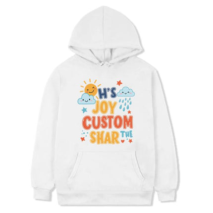 JOY CUSTOM Printed Fleece Hooded Sweatshirt Print On Your Demand