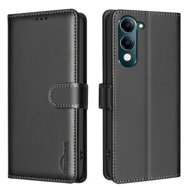 Litchi Texture RFID Anti-theft Leather Phone Case, For vivo Y29S 5G Global, For vivo Y29 4G