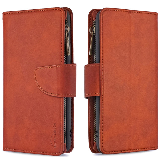 Skin Feel Detachable Magnetic Zipper Horizontal Flip PU Leather Case with Multi-Card Slots & Holder & Wallet & Photo Frame & Lanyard, For iPhone XR, For iPhone 8 Plus, For iPhone 11, For Xiaomi Redmi 9
