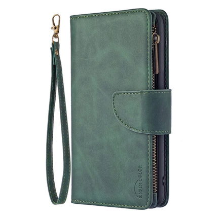 Skin Feel Detachable Magnetic Zipper Horizontal Flip PU Leather Case with Multi-Card Slots & Holder & Wallet & Photo Frame & Lanyard, For Xiaomi Redmi Note 9