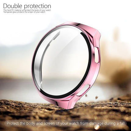 2 in 1  Tempered Glass Screen Protector + Fully Plating PC Case, For Huawei Watch GT2e
