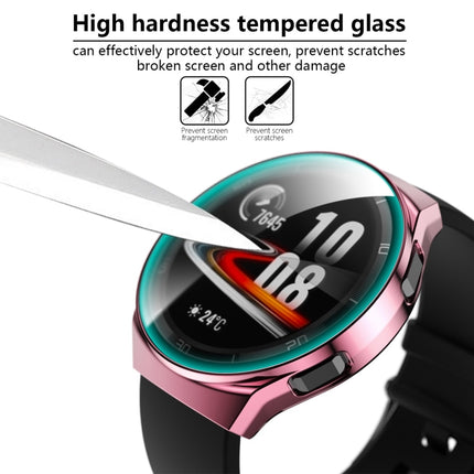 2 in 1  Tempered Glass Screen Protector + Fully Plating PC Case, For Huawei Watch GT2e