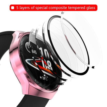 2 in 1  Tempered Glass Screen Protector + Fully Plating PC Case, For Huawei Watch GT2e