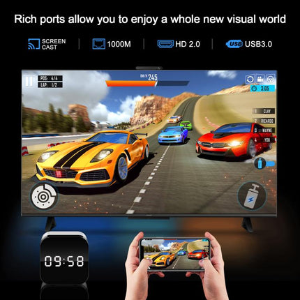 H96Max 8K UHD Android 14 Smart TV Box with Remote Control, Allwinner H728 Octa-Core, 2GB+16GB, 4GB+32GB, 4GB+128GB