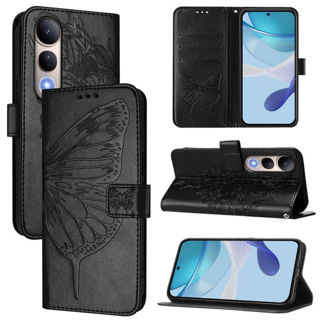 Embossed Butterfly Leather Phone Case, For vivo V50 Lite 5G, For vivo Y29S 5G / Y04 4G Global, For vivo Y29 4G Global