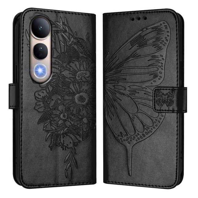 Embossed Butterfly Leather Phone Case, For vivo V50 Lite 5G, For vivo Y29S 5G / Y04 4G Global, For vivo Y29 4G Global
