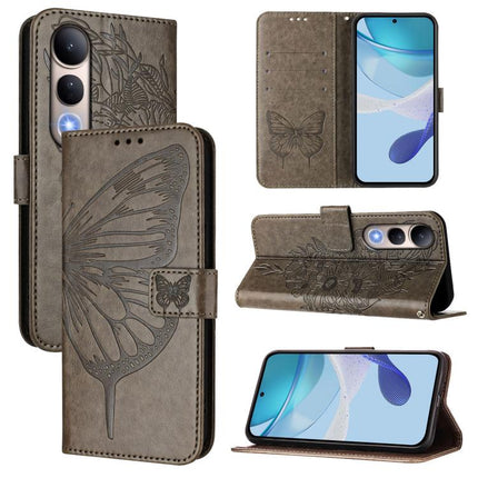 Embossed Butterfly Leather Phone Case, For vivo V50 Global