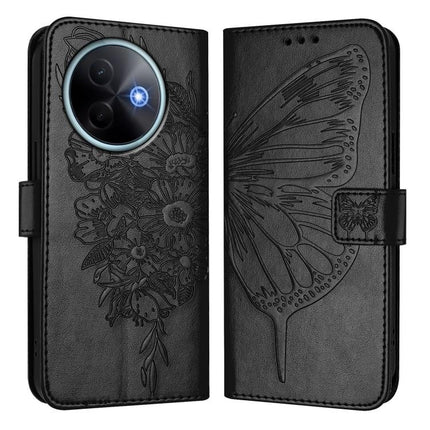 Embossed Butterfly Leather Phone Case, For vivo V50 Global