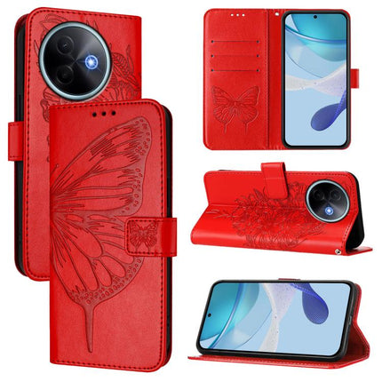 Embossed Butterfly Leather Phone Case, For vivo V50 Global