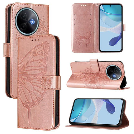 Embossed Butterfly Leather Phone Case, For vivo V50 Global