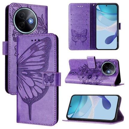 Embossed Butterfly Leather Phone Case, For vivo V50 Global