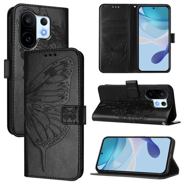 Embossed Butterfly Leather Phone Case, For vivo S30 Pro mini, For vivo S30, For vivo Y39 5G Global