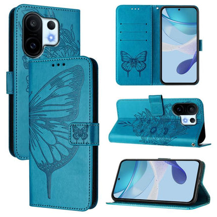 Embossed Butterfly Leather Phone Case, For vivo V50 Lite 5G, For vivo Y29S 5G / Y04 4G Global, For vivo Y29 4G Global