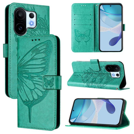 Embossed Butterfly Leather Phone Case, For vivo V50 Lite 5G, For vivo Y29S 5G / Y04 4G Global, For vivo Y29 4G Global