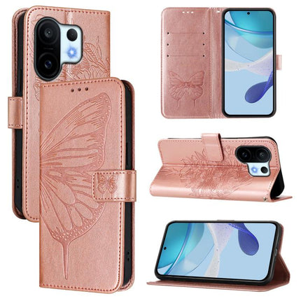 Embossed Butterfly Leather Phone Case, For vivo V50 Lite 5G, For vivo Y29S 5G / Y04 4G Global, For vivo Y29 4G Global