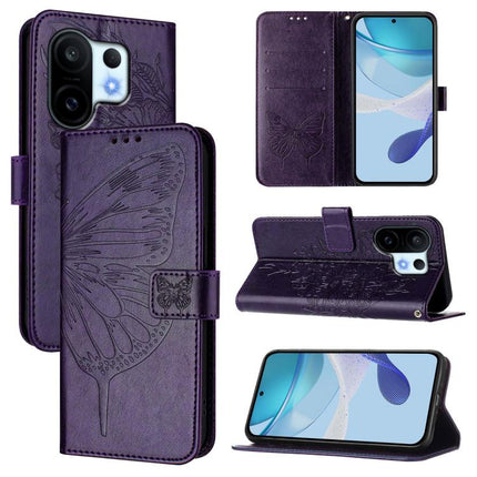 Embossed Butterfly Leather Phone Case, For vivo V50 Lite 5G, For vivo Y29S 5G / Y04 4G Global, For vivo Y29 4G Global