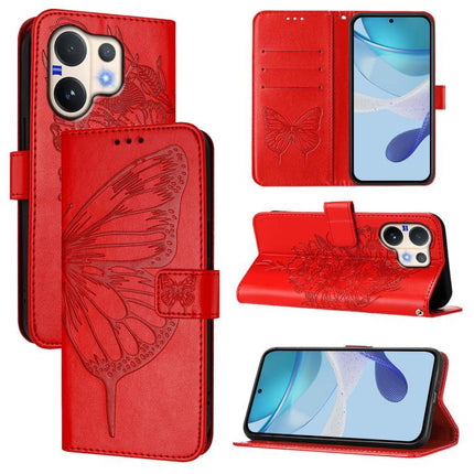 Embossed Butterfly Leather Phone Case, For vivo V50 Lite 5G, For vivo Y29S 5G / Y04 4G Global, For vivo Y29 4G Global