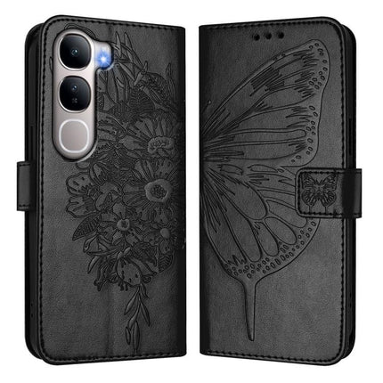 Embossed Butterfly Leather Phone Case, For vivo S30 Pro mini, For vivo S30, For vivo Y39 5G Global