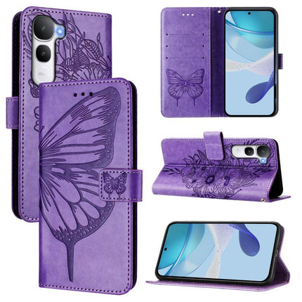 Embossed Butterfly Leather Phone Case, For vivo S30 Pro mini, For vivo S30, For vivo Y39 5G Global