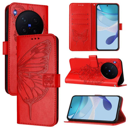Embossed Butterfly Leather Phone Case, For vivo Y21 5G 2026 Global / Y05 4G, For vivo X300 Ultra 5G, For vivo X300 Pro