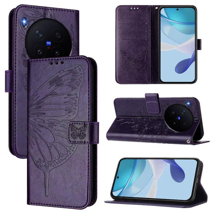 Embossed Butterfly Leather Phone Case, For vivo Y21 5G 2026 Global / Y05 4G, For vivo X300 Ultra 5G, For vivo X300 Pro