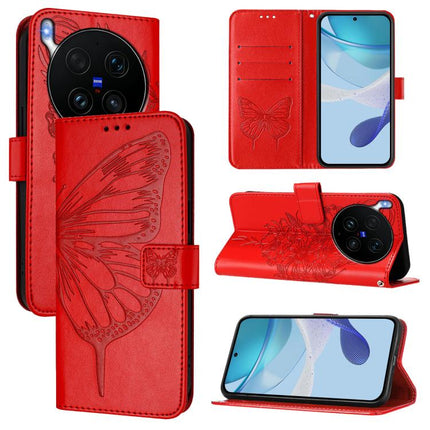 Embossed Butterfly Leather Phone Case, For vivo Y21 5G 2026 Global / Y05 4G, For vivo X300 Ultra 5G, For vivo X300 Pro