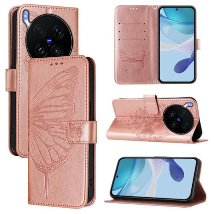 Embossed Butterfly Leather Phone Case, For vivo Y21 5G 2026 Global / Y05 4G, For vivo X300 Ultra 5G, For vivo X300 Pro