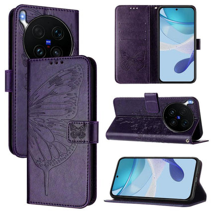 Embossed Butterfly Leather Phone Case, For vivo Y21 5G 2026 Global / Y05 4G, For vivo X300 Ultra 5G, For vivo X300 Pro