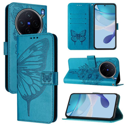 Embossed Butterfly Leather Phone Case, For vivo X300 FE 5G Russia / 5G Zeiss, For vivo X300s 5G, For vivo V70 FE 5G