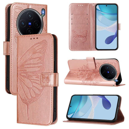 Embossed Butterfly Leather Phone Case, For vivo X300 FE 5G Russia / 5G Zeiss, For vivo X300s 5G, For vivo V70 FE 5G