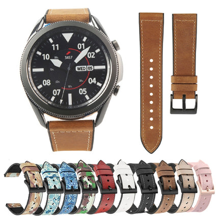 TPU + Leather Replacement Strap Watchband, For Samsung Galaxy Watch 3 41mm