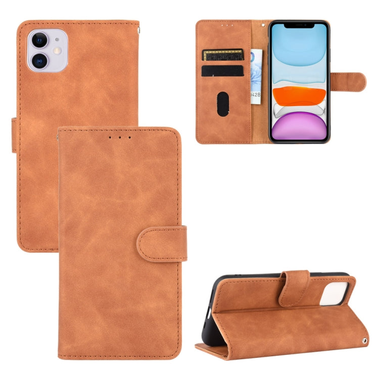 Solid Color Skin Feel Magnetic Buckle Horizontal Flip Calf Texture PU Leather Case with Holder & Card Slots & Wallet, For iPhone 11, For iPhone 11 Pro Max, For iPhone XS / X, For iPhone XR