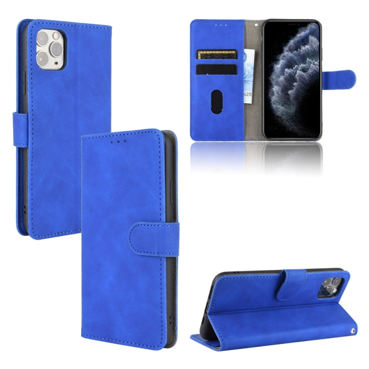 Solid Color Skin Feel Magnetic Buckle Horizontal Flip Calf Texture PU Leather Case with Holder & Card Slots & Wallet, For iPhone 11, For iPhone 11 Pro Max, For iPhone XS / X, For iPhone XR