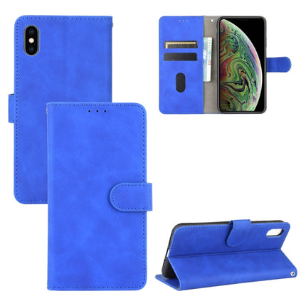 Solid Color Skin Feel Magnetic Buckle Horizontal Flip Calf Texture PU Leather Case with Holder & Card Slots & Wallet, For iPhone 11, For iPhone 11 Pro Max, For iPhone XS / X, For iPhone XR