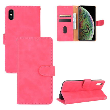 Solid Color Skin Feel Magnetic Buckle Horizontal Flip Calf Texture PU Leather Case with Holder & Card Slots & Wallet, For iPhone 11, For iPhone 11 Pro Max, For iPhone XS / X, For iPhone XR