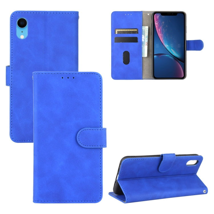Solid Color Skin Feel Magnetic Buckle Horizontal Flip Calf Texture PU Leather Case with Holder & Card Slots & Wallet, For iPhone 11, For iPhone 11 Pro Max, For iPhone XS / X, For iPhone XR