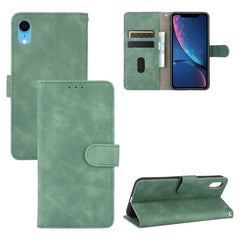 Solid Color Skin Feel Magnetic Buckle Horizontal Flip Calf Texture PU Leather Case with Holder & Card Slots & Wallet, For iPhone XS / X, For iPhone XR, For iPhone XS Max, For iPhone 8 Plus & 7 Plus, For iPhone 6 Plus & 6s Plus, For iPhone 6 & 6s