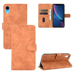 Solid Color Skin Feel Magnetic Buckle Horizontal Flip Calf Texture PU Leather Case with Holder & Card Slots & Wallet, For iPhone XS / X, For iPhone XR, For iPhone XS Max, For iPhone 8 Plus & 7 Plus, For iPhone 6 Plus & 6s Plus, For iPhone 6 & 6s