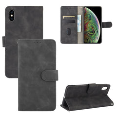 Solid Color Skin Feel Magnetic Buckle Horizontal Flip Calf Texture PU Leather Case with Holder & Card Slots & Wallet, For iPhone XS Max, For iPhone 8 Plus & 7 Plus, For iPhone 6 Plus & 6s Plus, For iPhone 6 & 6s