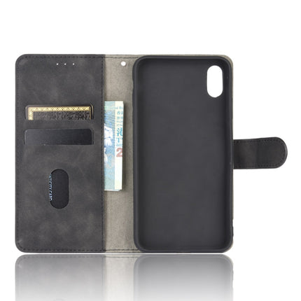 Einfarbige, hautsympathische Magnetschnalle, horizontales Klappetui aus PU-Leder mit Kalbslederstruktur, Halterung, Kartenfächern und Geldbörse, für iPod Touch 6 und 5