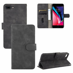 Solid Color Skin Feel Magnetic Buckle Horizontal Flip Calf Texture PU Leather Case with Holder & Card Slots & Wallet, For iPhone XS / X, For iPhone XR, For iPhone XS Max, For iPhone 8 Plus & 7 Plus, For iPhone 6 Plus & 6s Plus, For iPhone 6 & 6s