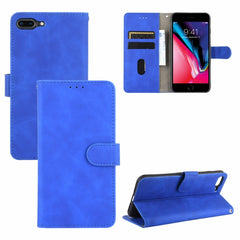 Solid Color Skin Feel Magnetic Buckle Horizontal Flip Calf Texture PU Leather Case with Holder & Card Slots & Wallet, For iPhone XS / X, For iPhone XR, For iPhone XS Max, For iPhone 8 Plus & 7 Plus, For iPhone 6 Plus & 6s Plus, For iPhone 6 & 6s