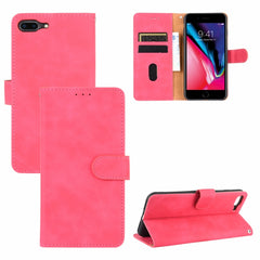 Solid Color Skin Feel Magnetic Buckle Horizontal Flip Calf Texture PU Leather Case with Holder & Card Slots & Wallet, For iPhone XS / X, For iPhone XR, For iPhone XS Max, For iPhone 8 Plus & 7 Plus, For iPhone 6 Plus & 6s Plus, For iPhone 6 & 6s