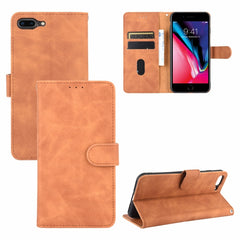 Solid Color Skin Feel Magnetic Buckle Horizontal Flip Calf Texture PU Leather Case with Holder & Card Slots & Wallet, For iPhone XS / X, For iPhone XR, For iPhone XS Max, For iPhone 8 Plus & 7 Plus, For iPhone 6 Plus & 6s Plus, For iPhone 6 & 6s